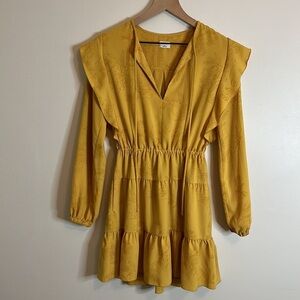 Aritzia Wilfred Marvelle Mini Dress in Cairo Gold / Size XS